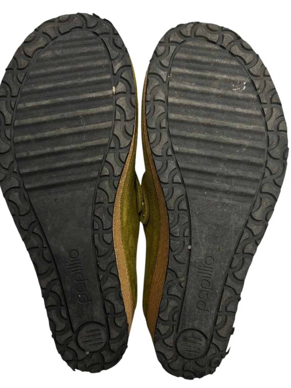 Birkenstock Papillio Fanny Wedge Clogs Thyme Suede EU 37 US 6-6.5 Narrow / Med - Picture 11 of 14